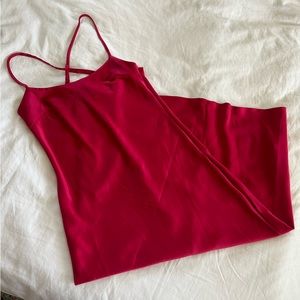 Silky pink maxi dress